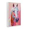 Stupell Industries Horse Visage on Pink Framed Giclee Wall Art Design by Petal Prints Design